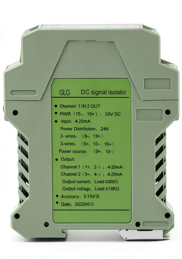 24V Current Isolator Transmitter 4-20mA 1 in and 1 Out 1 in 2 Out Low Power Consumption for (One Input and Two outputs 4-20mA to 4-20mA)-0