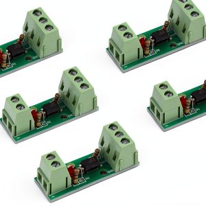 5Pcs 12V Optocoupler Isolation Board Optoelectronic Isolator EL817 PC817 Card Rail Bracket Input 3-5 V Optocoupler Isolation Module 1 Channel Opto PNP NPN Signal Converter-0